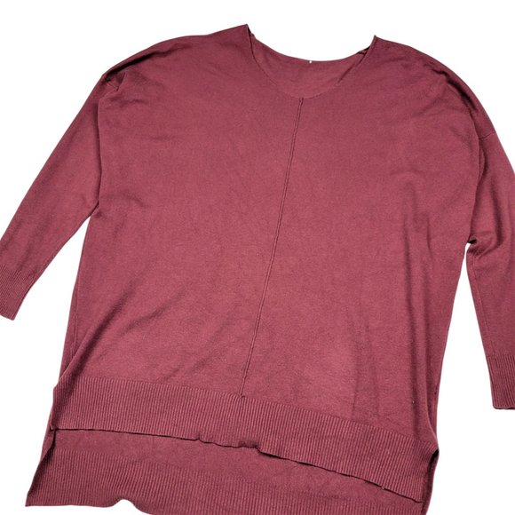 (Up To 50% Off SALE) Long Mauve Tunic Half Sleeve V Neck Top - Picture 4 of 4